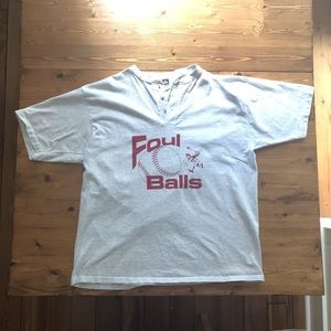 “Foul Balls” Short-sleeve Henley